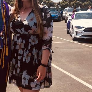 Lush floral V-Neck Dress